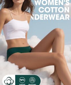 Alternative view of DHFBABY Womens Underwear Cotton Panties Soft Low Waist Hispter Breathable Stretch Ladies Bikini Underwear 6 Pack