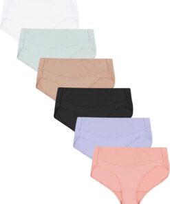 Hanes Women's Smoothing Microfiber No-Show Panties Pack, Moisture-Wicking, 6-Pack (Colors May Vary)
