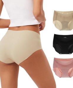 INNERSY Women's Seamless No Show Hipster Panties Invisible Light Underwear 3-Pack