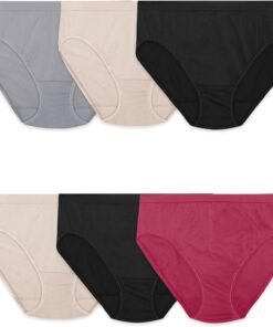 Fruit of the Loom Women's No Show Seamless Underwear, Amazing Stretch & No Panty Lines, Available in Plus Size