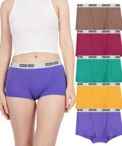 Alternative view of BAMBOO COOL Womens Bamboo Boxer Briefs Underwear Soft Stretch Boy Shorts Panties for Women