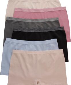 Hanes Women's Seamless Underwear Pack, Comfort Flex Fit Bikini Boyshort or Thong Panties, 6-Pack