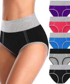 MISSWHO Cotton High Waisted Womens Underwear Soft Stretch Breathable Full Coverage Ladies Panties Multipack