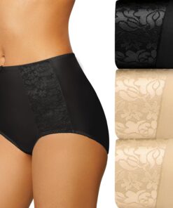 Bali womens Underwear Pack, Double Support Stretch Brief Panties, Moisture-wicking Underwear for Women, 3-pack