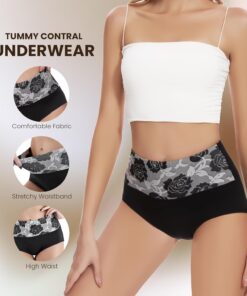 Alternative view of Honzadar Women Underwear Breathable Panties Cotton Tummy Control High Waist Briefs Full Coverage Panty Multipack