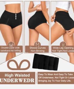 Alternative view of DUKAWA Cotton Underwear High Waisted Womens Full Coverage Ladies Comfy Panties (Regular & Plus Size)