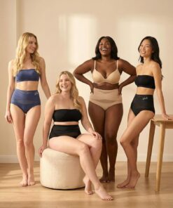 Alternative view of newnice High Waisted Underwear for Women Tummy Control Panties 4 Pack Soft Breathable Briefs Full Coverage Postpartum Support