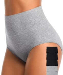 CULAYII Tummy Control Underwear Womens High Waisted Cotton Panties Breathable Full Coverage Postpartum Ladies Briefs