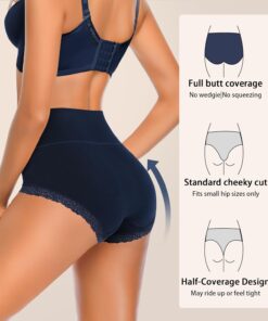 Alternative view of OPIBOO Women's Cotton Underwear,Ladies Soft Stretch Tummy Control Comfy No Muffin Panties Boyshorts