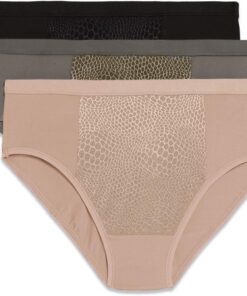 Warner's womens Blissful Benefits Tummy-smoothing Comfort Microfiber Hipster 3-pack Ru5023w