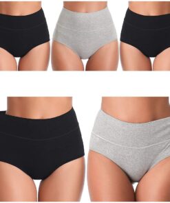 UMMISS Womens Underwear,Cotton High Waist Underwear for Women Full Coverage Soft Comfortable Briefs Panty Multipack